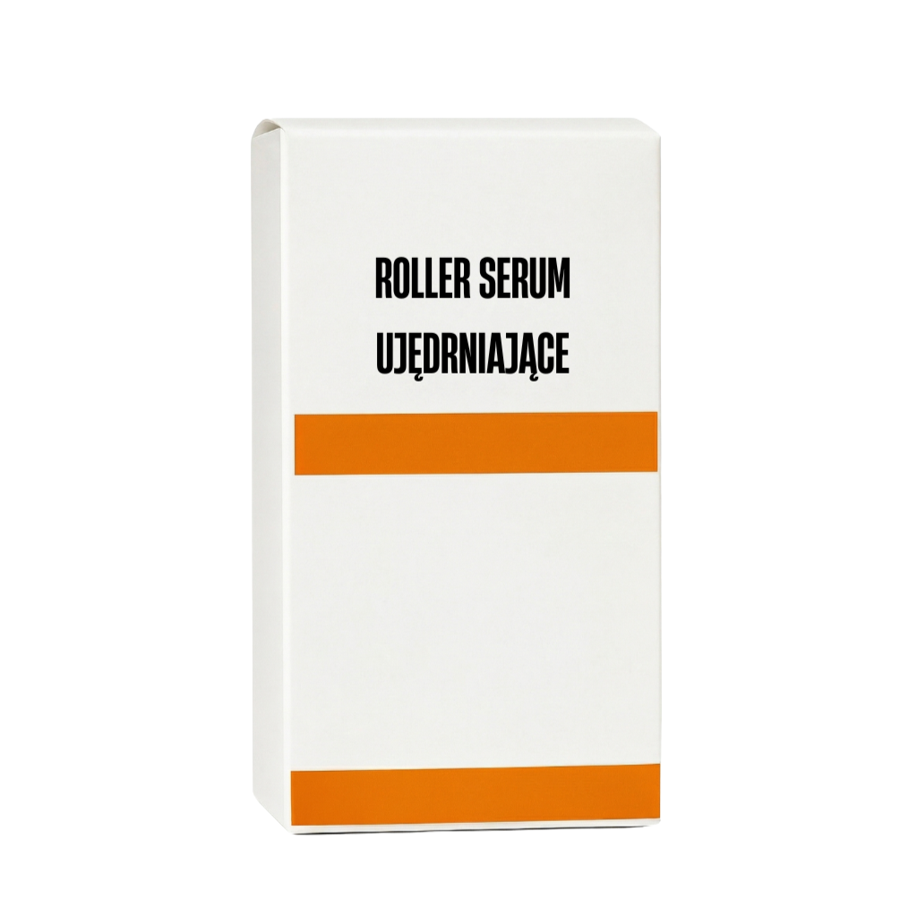 Opakowanie Roller serum ujędrniające, produkt do pielęgnacji skóry, zapewniający gładkość i jędrność.