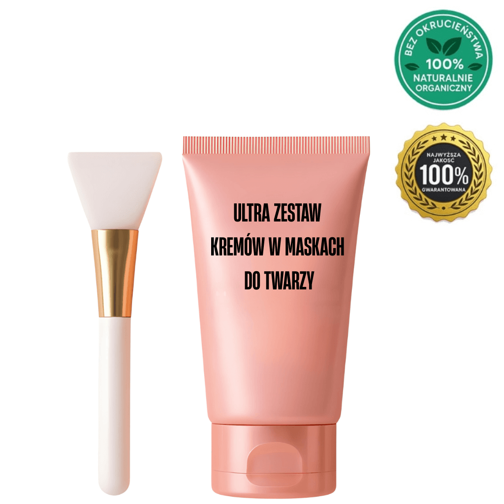 Ultra Zestaw Kremów w Maskach do Twarzy - krem i szpatułka do aplikacji w naturalnej pielęgnacji