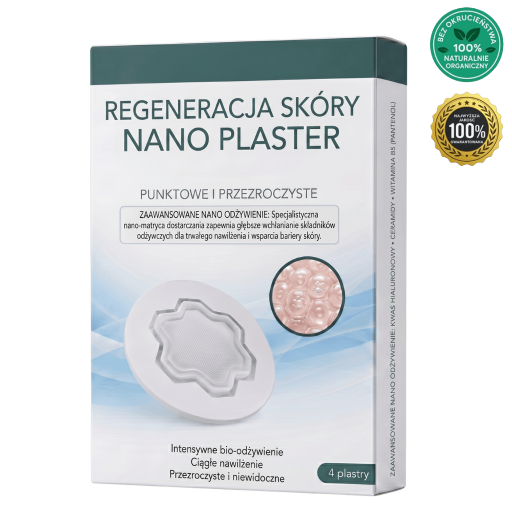 Nanoplaster regenerujący skórę, plaster do pielęgnacji, zapewniający intensywne nawilżenie i regenerację skóry.