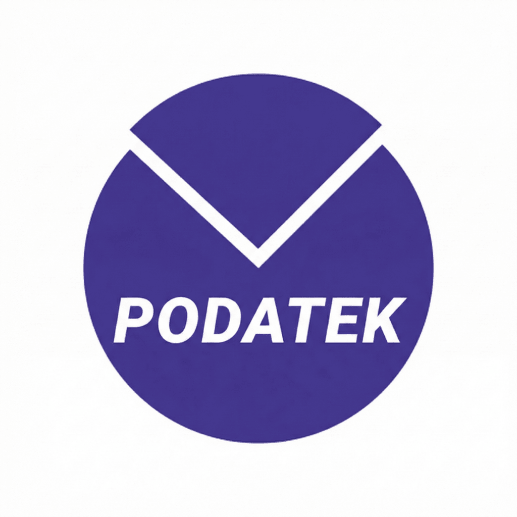 Logo Podatek - usługa wirtualna obliczania podatku zgodnie z lokalnymi przepisami.