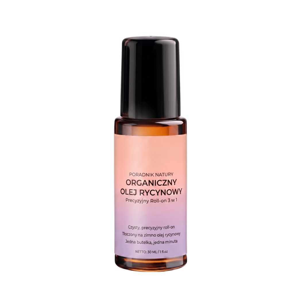 Premiumowy organiczny olej rycynowy w roll-onie