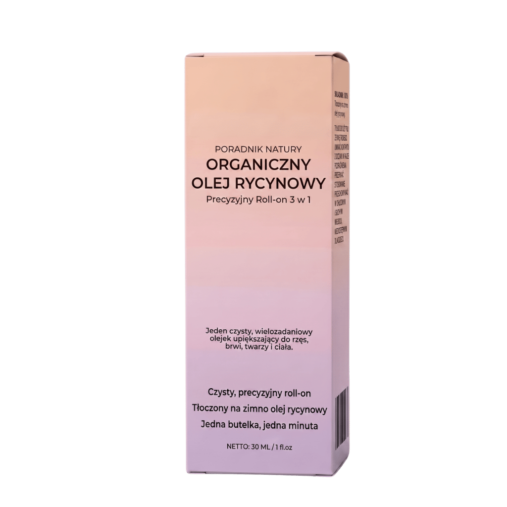 Premiumowy organiczny olej rycynowy w roll-onie