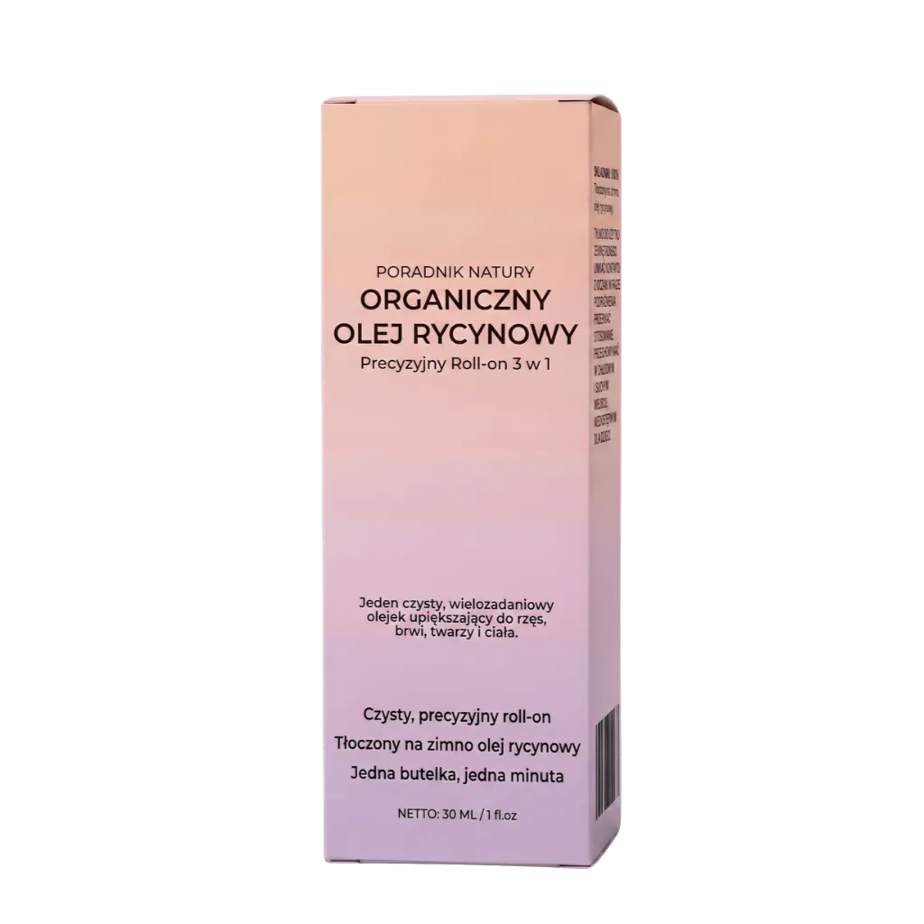 Premiumowy organiczny olej rycynowy w roll-onie