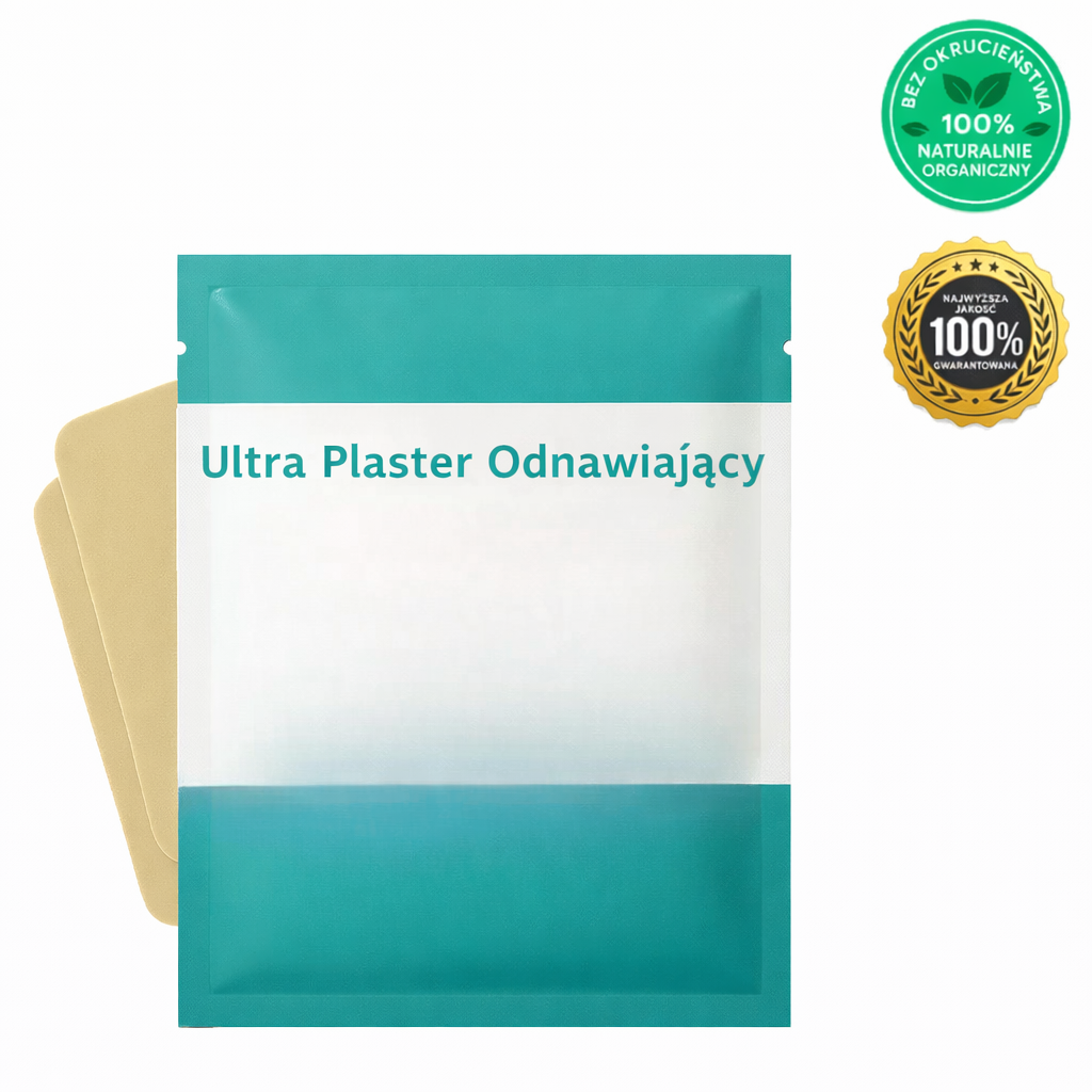Ultra Plaster Odnawiający - lekki plaster w opakowaniu, idealny do codziennego użytku, wspierający schludny wygląd.