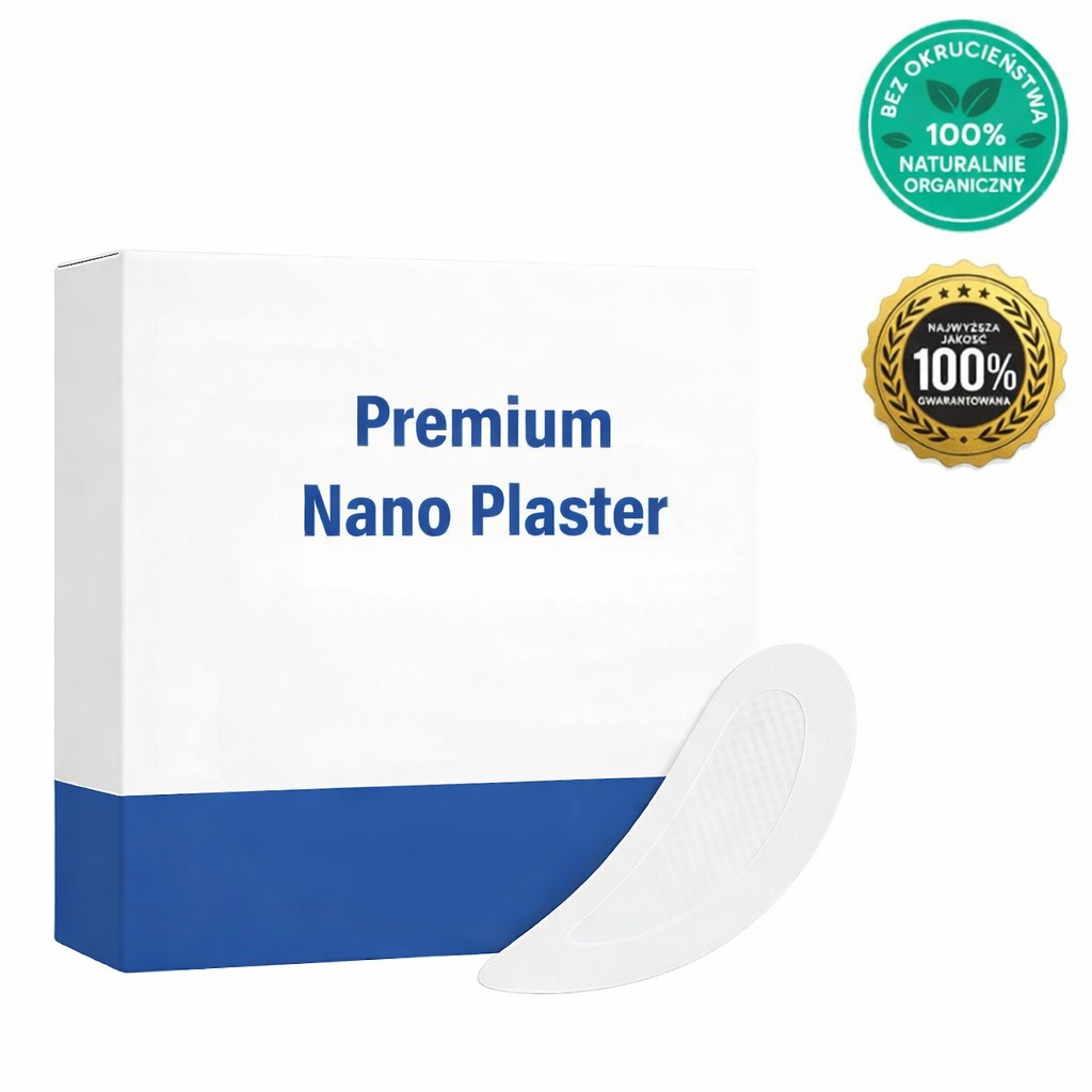 Premium Nano Plaster packaging with plaster showing, designed for discreet skin care and daily routine.