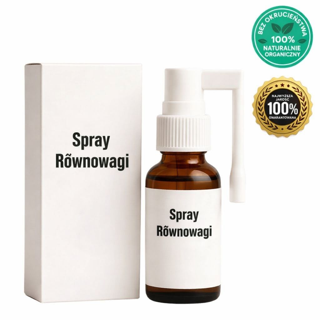 Butelka Spray Równowagi z opakowaniem, naturalna mgiełka do twarzy, 100% organiczna, idealna do codziennej pielęgnacji.